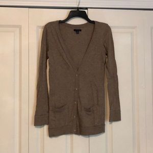 Tan American Eagle Button Up Cardigan-Small